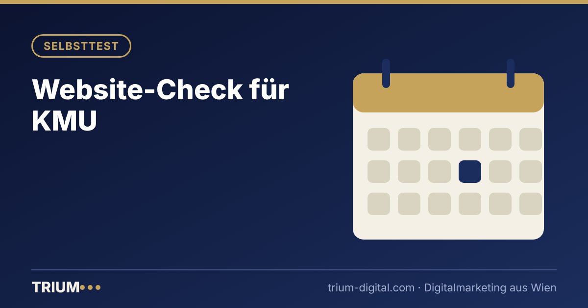 Illustration: Website-Check für KMU – TRIUM Marketing Agentur Wien